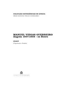 Manuel Viegas Guerreiro / Angola 1957-1958 - os Boers