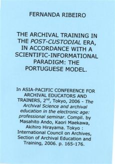 The archival training in the post-custodial era, in accordance with a scientific-informational paradigm